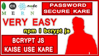 bcrypt js in mern  bcrypt js kaise use kare  database password kaise secure kare 😲 mern [upl. by Aruasor]