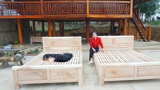 How To Woodworking Make Wooden Bed For Sell  Carpentry skills [upl. by Annael142]