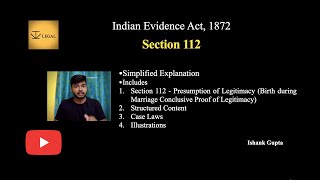 Section 112 of Indian Evidence Act 1872  Indian Evidence Act Lecture Series [upl. by Notyal]