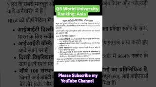 QS World University Rankingmcqstudywithvt upsccse uppcs2024 uppcs mppsc 70thbpsc ssc jpsc [upl. by Britt]