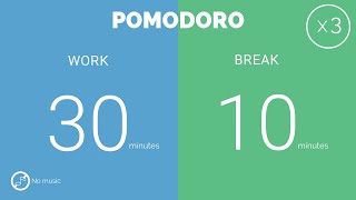 30  10 Pomodoro Timer  2 hours study  No music  Study for dreams  Deep focus  Study timer [upl. by Isyak]