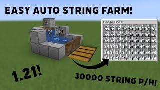 Minecraft 121 Easy STRING FARM Tutorial  30000 String Per Hour [upl. by Onofredo296]