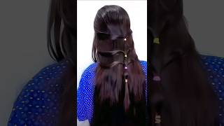 Outing hairstyle girl  rubber bands Hairstyle hairstyle outing hair hack trending rubberband [upl. by Vally]