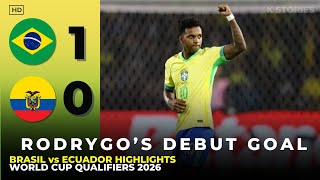 Brazil vs Ecuador 10  All Goals amp Highlights 2024 🔥Rodrygo Goal [upl. by Lowenstern]