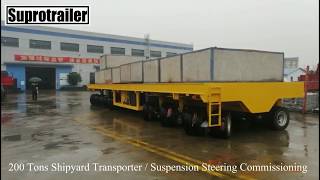 Supro Trailer 200 Tons Shipyard Transporter Commissioning [upl. by Nivat]