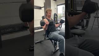 Seated DB Curls 12 reps x 6 sets [upl. by Royd]