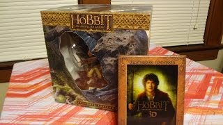 The Hobbit 3D Extended Edition Bluray w Bilbo Meets Gollum Statue Unboxing [upl. by Corette]