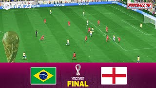 FIFA 23  Brazil vs England  Final FIFA World Cup Qatar 2022  Full Match All Goals  PC Gameplay [upl. by Norb]