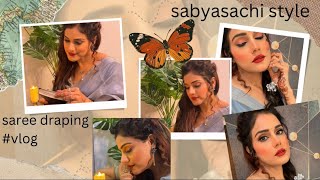 Sabyasachi style  saree draping tutorial  Diwali vibe  festival vibe  celebrity look [upl. by Eruza273]