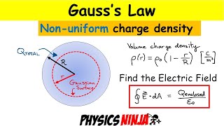 Gausss Law and NonUniform Spherical Charge Distributions [upl. by Ethban]