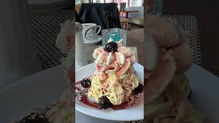 Spaghettieis mit amarenakirsch in Norderney Eiscafé venezia [upl. by Hayotal]