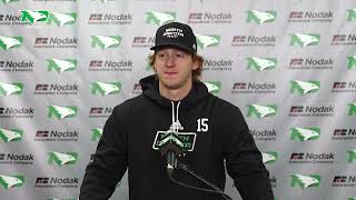 UND Hockey  Carter Wilkie Weekly Press Conference  10224 [upl. by Allebram243]