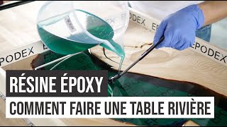 Fabrication de table rivière en résine époxy – DIY  Tutoriel  EPODEX [upl. by Spieler699]