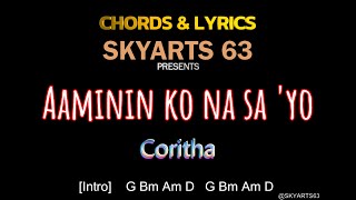 VIDEOKE  Aaminin ko na sa iyo  CHORDS and LYRICS by Coritha [upl. by Riorsson919]