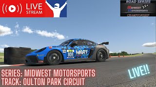 Vertical  GT4 race at Oulton Park iRacing Midwest Motorsports GT4 League Race [upl. by Starinsky]