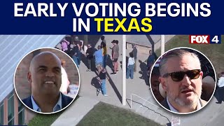 Early voting for 2024 general election kicks off in Texas [upl. by Edrock]