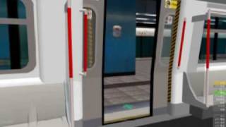 OpenBve mtr mtrain interior [upl. by Ahseekat692]