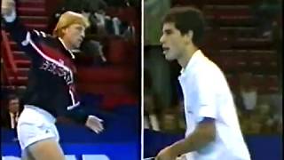 Boris Becker vs Pete Sampras SF Stockholm 1990 [upl. by Anitnelav]