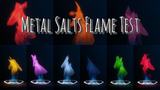 Metal salts flame test colored flame🔥🔥🔥 [upl. by Allerie888]