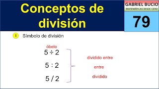 79  Conceptos de división [upl. by Paderna184]