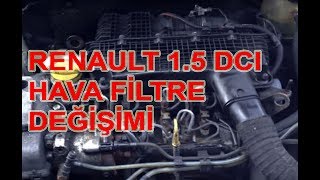 Renault 15 Dci K9K Hava Fitre Değişim İşlemi Symbol 2 [upl. by Llednyl]