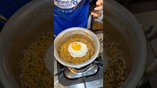 Korean Egg Noodles  Ramyeon 4000KRW  Korean Street Food shortsvideo [upl. by Artinak]