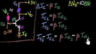 Transistor as a voltage amplifier  Class 12 India  Physics  Khan Academy [upl. by Sparke]