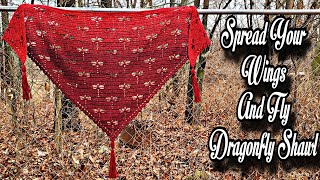 Learn To Crochet A Dragonfly Shawl Tutorial [upl. by Selena]