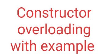 constructor overloading with example  Malayalam  KTU  btech  module 2 part 2  ITT202 [upl. by Uolymme]