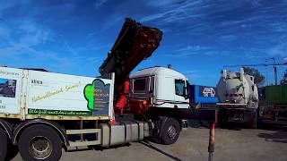 Scania P114C 380 HP with Fassi FX33026 and JIB L203 crane demonstration [upl. by Etnaihc]