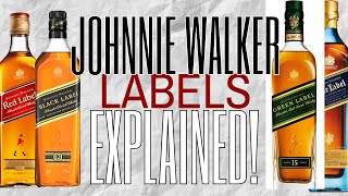 Johnnie Walker Scotch Whisky Explained Red Black Blue Labels [upl. by Ira]