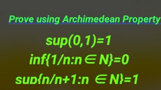 Supremum and infimum examples [upl. by Hauser]