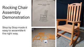 Rocking Chair Assembly Demonstration Step by Step [upl. by Eihctir]