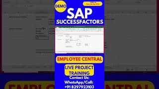 SAP SuccessFactors Employee Central Training Video 44 6 Sep 2024 sapsuccessfactorstraining [upl. by Prisca]