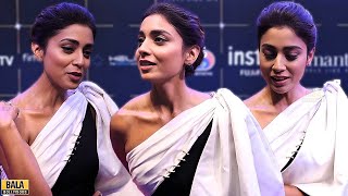 Shriya Saran Looks Vivacious In Black amp White at Bollywood Hungama OTT India Fest 2024 [upl. by Algie467]