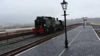 WHR Locomotive Beyer Garratt No 143 at Porthmadog Harbour [upl. by Nnairam108]