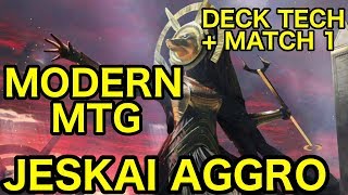 MODERN Jeskai Hazoret Aggro vs GB Elves Deck Tech  Match 1 [upl. by Pelletier]