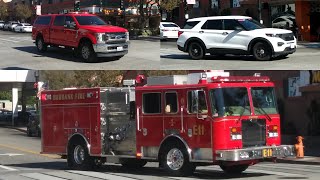 Burbank Fire Department Training Officer 1 EMS11 and Engine 11 Responding [upl. by Hosfmann]