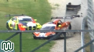 🇧🇪 British GT 2024 BIG Start CRASH at SpaFrancorchamps [upl. by Lasonde]