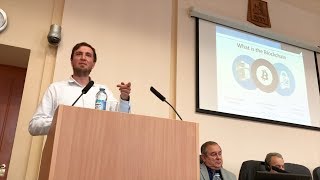 Jeremias Grenzebach Dentacoin at “Digital Economy” Conference Perm Russia [upl. by Annaynek]