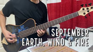 336 Earth Wind amp Fire  September bass cover Marleaux Spock [upl. by Lamraj122]