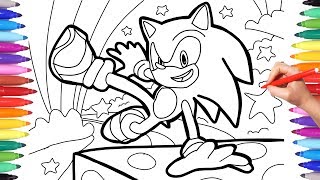 Sonic the Hedgehog Coloring Pages Learn Coloring with Sonic Coloring Book for Kids [upl. by Adnarym]