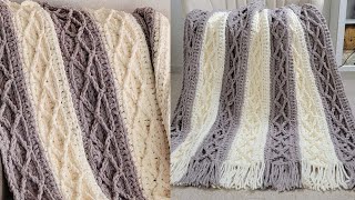 🌿 Discover How to Make the Elegant Stitch for Blankets Throws Coats Easy and Fast [upl. by Hoi]