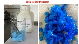 How to Make Crystals of Copper Sulphate  Preparation of Copper Sulphate Crystals  Crystallization [upl. by Oznohpla628]