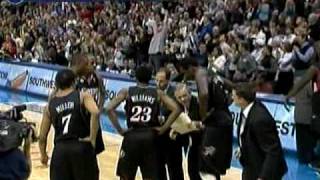 Kenyon Martin game winning dunk on Dalembert 122608 [upl. by Lexie]