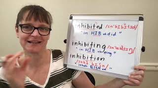 How to Pronounce Inhibit Inhibited Inhibiting and Inhibition [upl. by Nocaed]