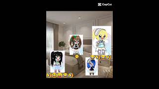 Knock knock whos there 😂 4 silly friends gacha club memetrend [upl. by Maurits]