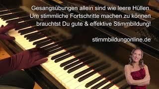 Übungen zum Einsingen 🎵  Folge 1  Gesangsübungen 🎹  Gesangstraining 👍 [upl. by Gnous458]