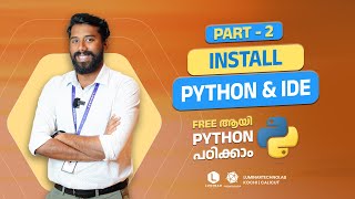 Part 2  Python amp Pycharm IDE Installation  Python Programming Malayalam Free Tutorial [upl. by Ahsinrev]