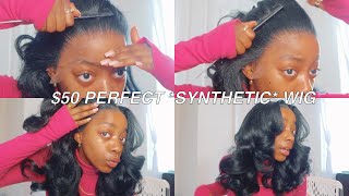 50 PERFECT SYNTHETIC  Latisha Sensationnel What Lace Cloud 9 Wig EBONYLINE [upl. by Lichtenfeld958]